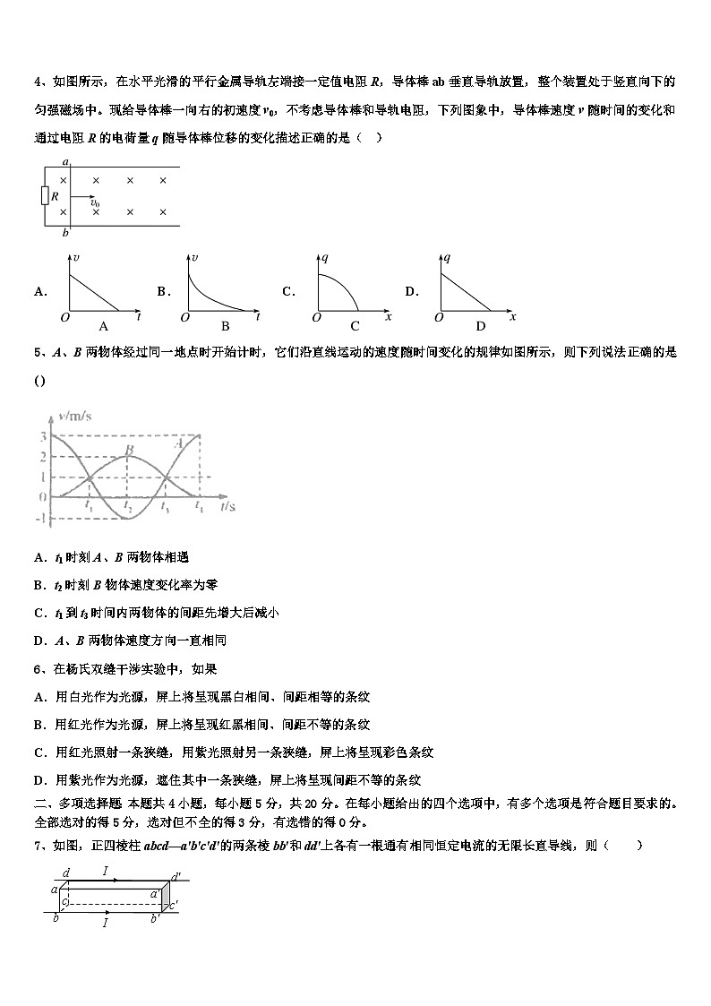 2026届上海中学高考考前提分物理仿真卷含解析第2页