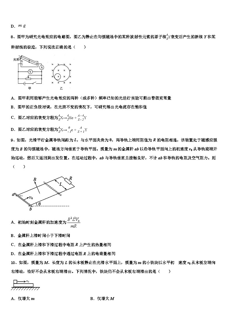 2026届四川省成都市树德中学高考临考冲刺物理试卷含解析第3页