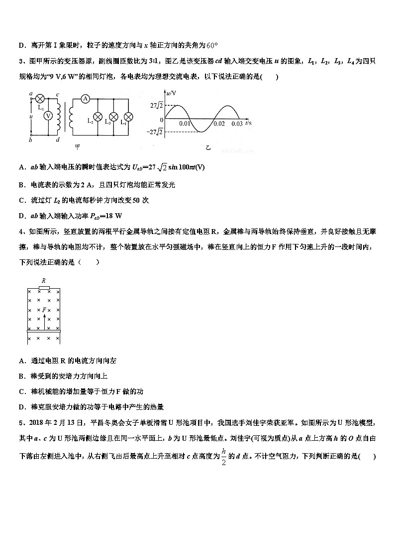 2026届四川省成都市实验高级中学高三最后一模物理试题含解析第2页