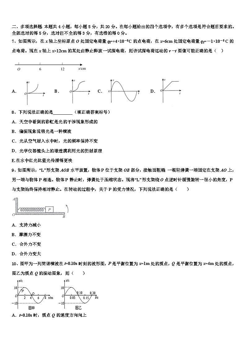 2026届深圳市平湖中学高三第五次模拟考试物理试卷含解析第3页