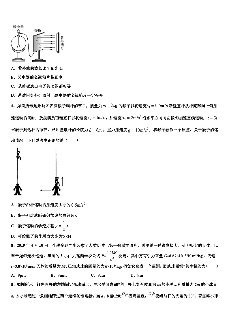 2026届绍兴市重点中学高三下第一次测试物理试题含解析第2页