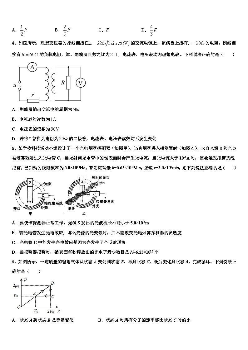 2026届四川省巴蜀黄金大联考高三最后一卷物理试卷含解析第2页