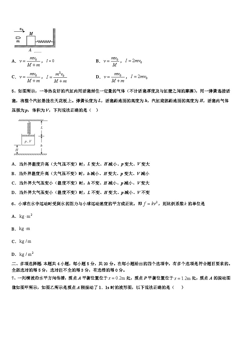 2026届四川省成都实验外国语学校高考全国统考预测密卷物理试卷含解析第2页