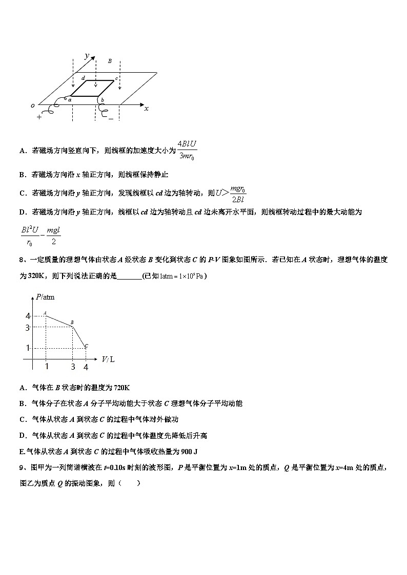 2026届四川省广元市高中名校高三最后一模物理试题含解析第3页