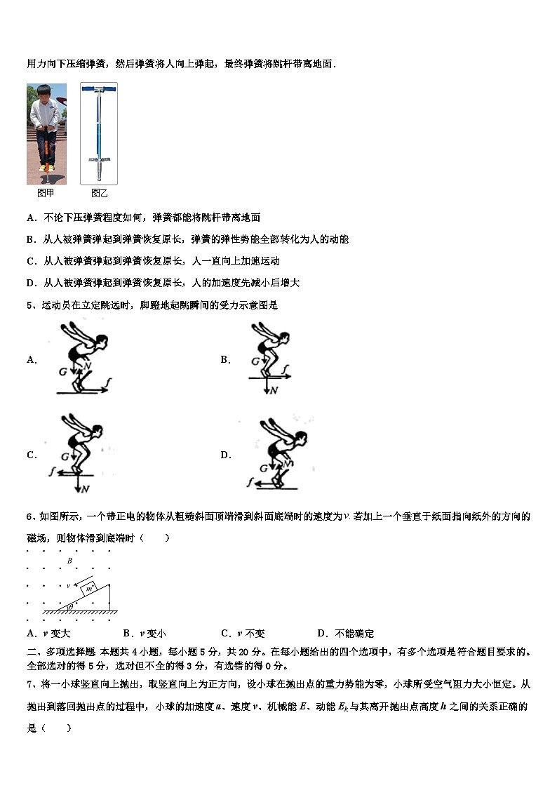 2026届四川省峨眉山市第七教育发展联盟高考冲刺物理模拟试题含解析第2页