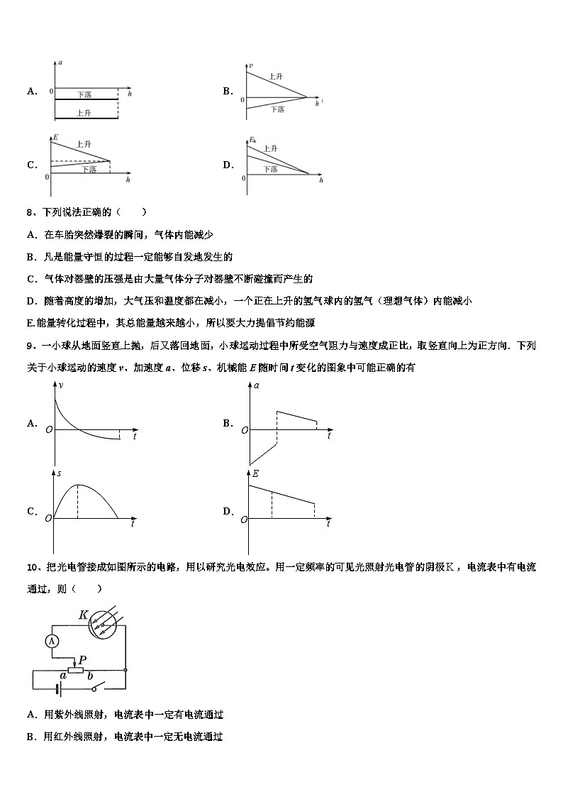 2026届四川省峨眉山市第七教育发展联盟高考冲刺物理模拟试题含解析第3页