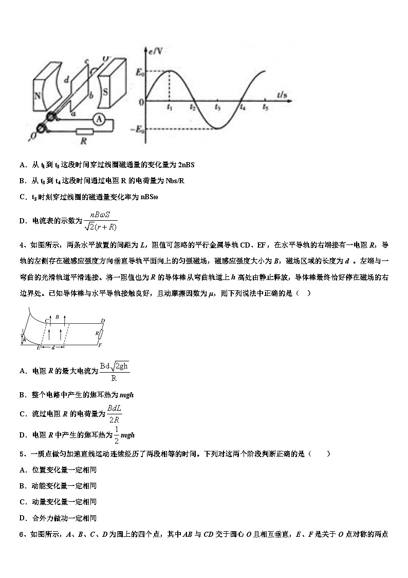 2026届四川省眉山市外国语学校高考考前提分物理仿真卷含解析第2页