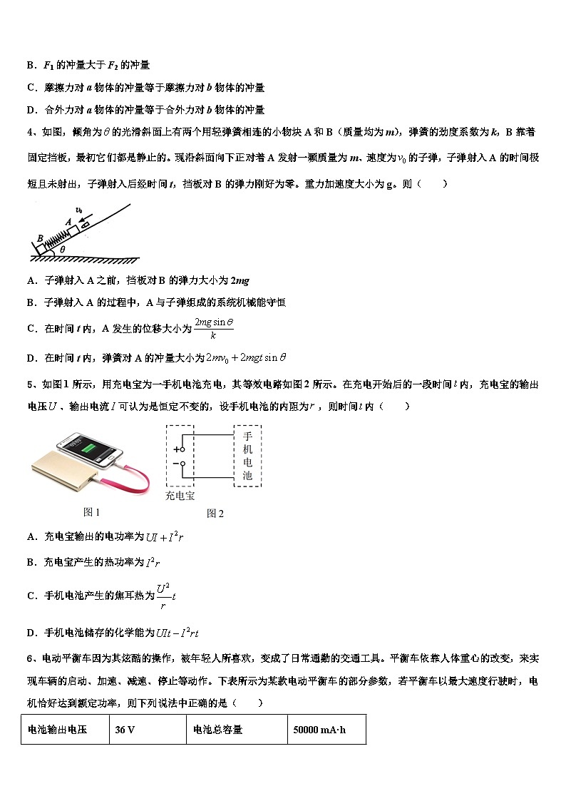 2026届四川省南充市阆中中学高考适应性考试物理试卷含解析第2页