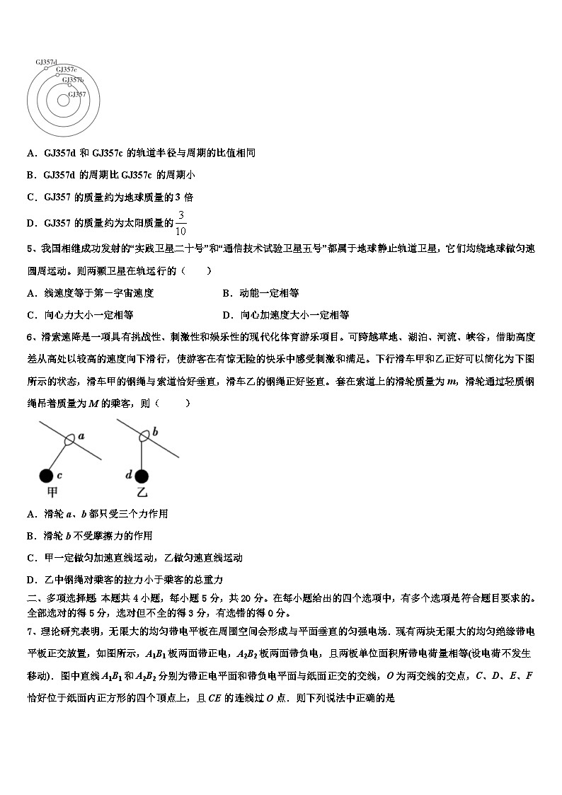 2026届四川省南充市重点中学高考冲刺押题（最后一卷）物理试卷含解析第2页