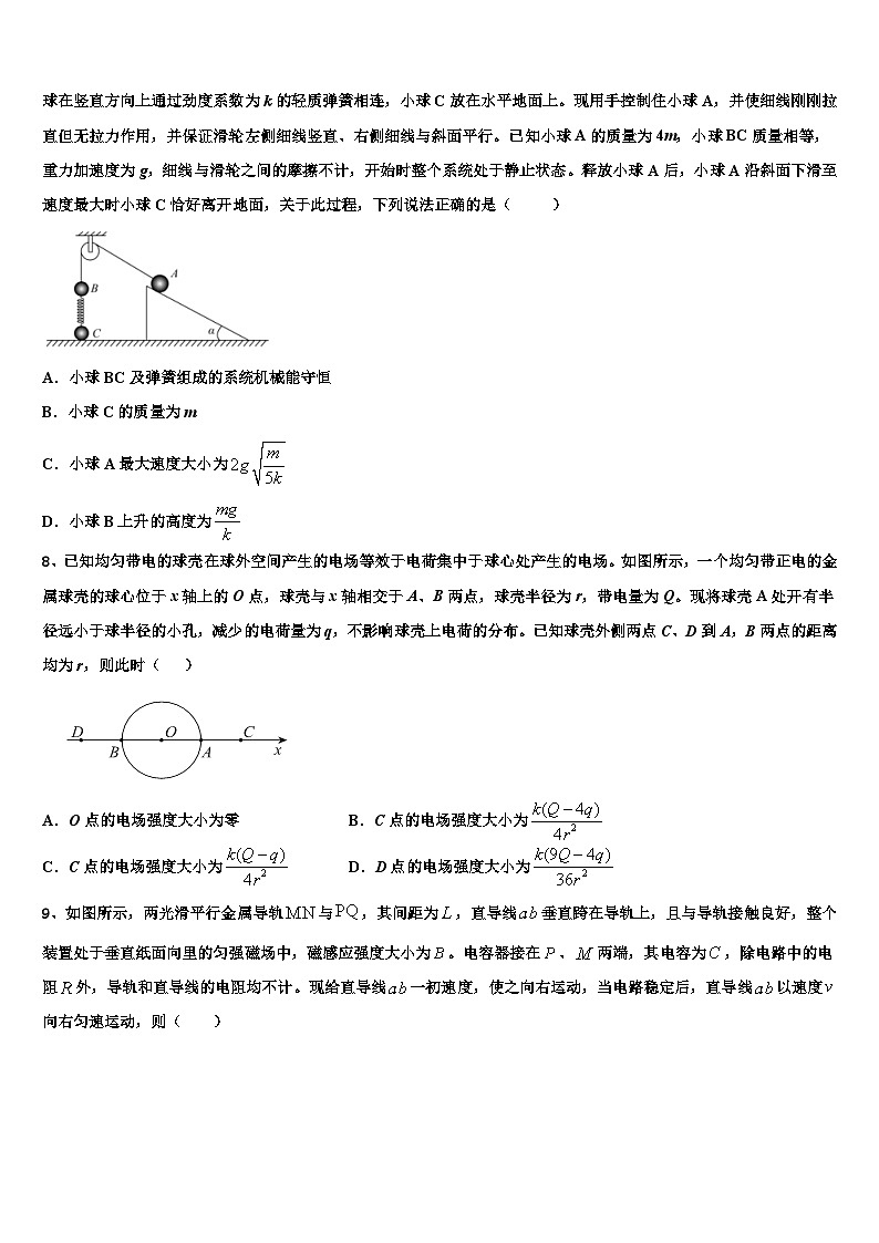 2026届四川省棠湖中学高考仿真卷物理试卷含解析第3页