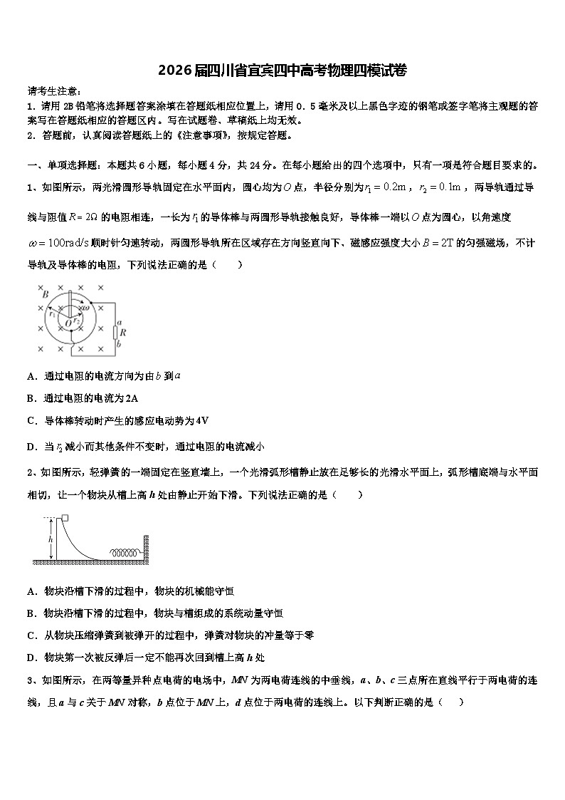 2026届四川省宜宾四中高考物理四模试卷含解析2第1页