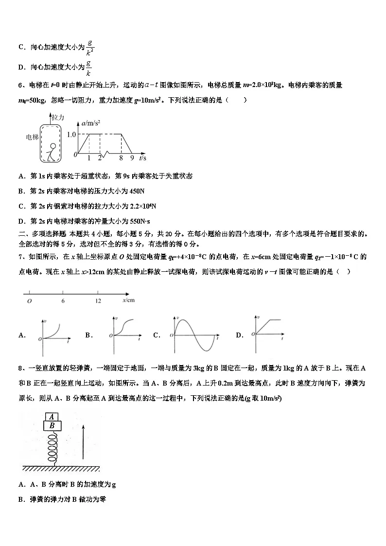 2026届四川省遂宁二中高三二诊模拟考试物理试卷含解析第3页
