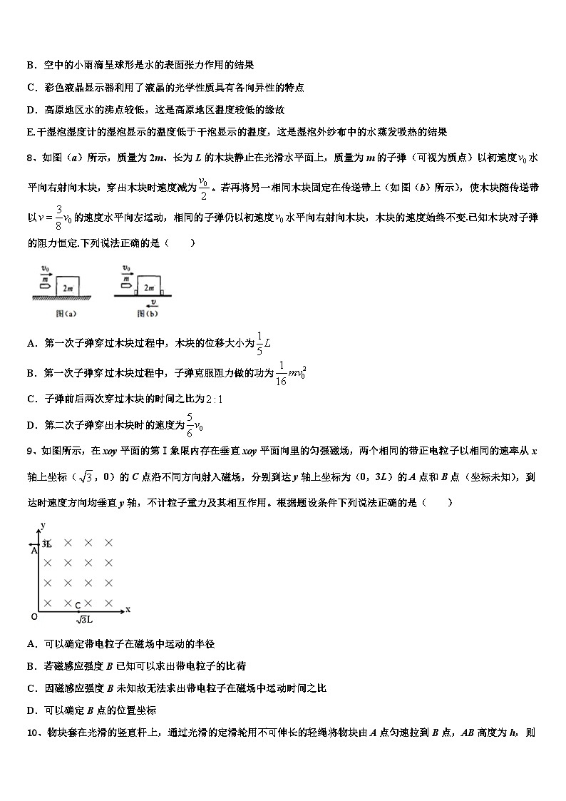 2026届四川省仁寿一中高三第二次联考物理试卷含解析第3页