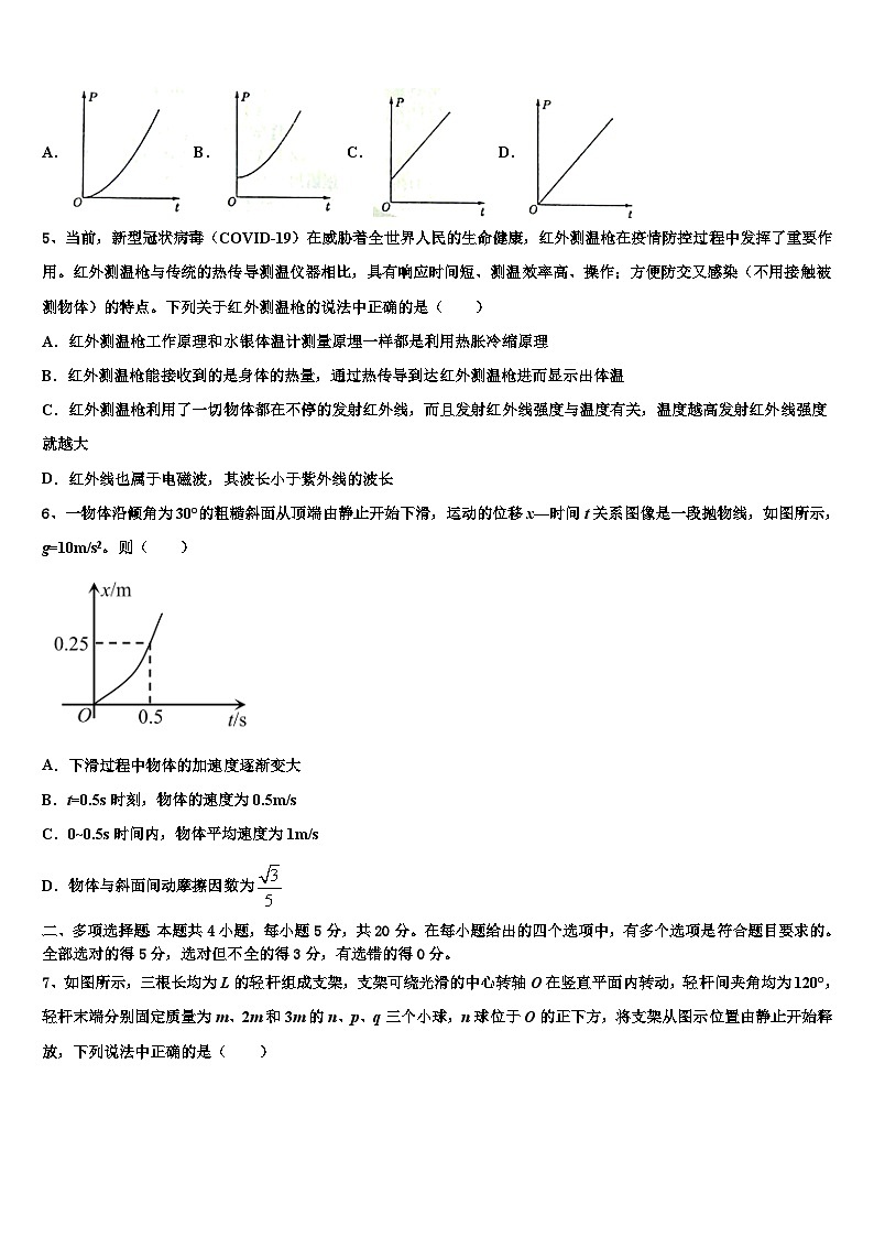 2026届四川省眉山第一中学高三第五次模拟考试物理试卷含解析第2页