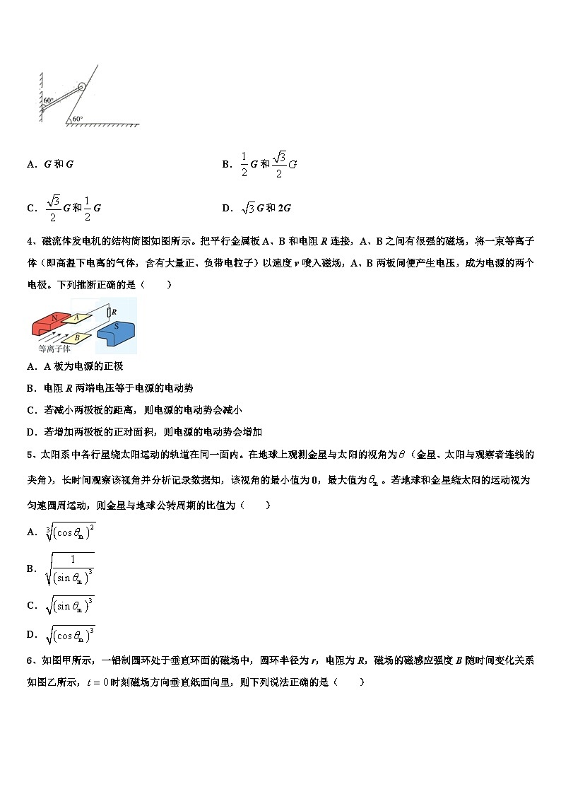 2026届四川省开江中学高三一诊考试物理试卷含解析第2页