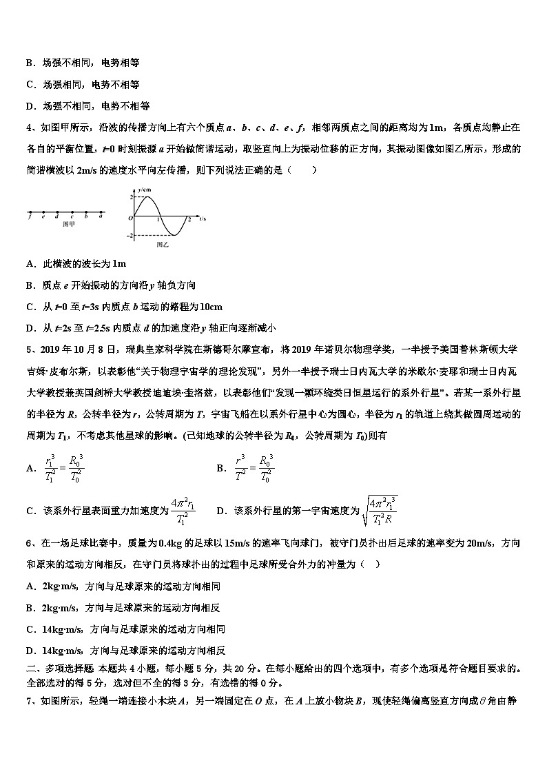 2026届四川省广安市重点中学高三二诊模拟考试物理试卷含解析第2页