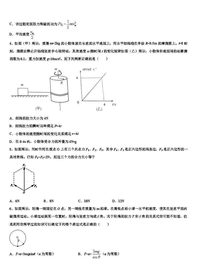 2026届随州市重点中学高三第一次模拟考试物理试卷含解析第2页