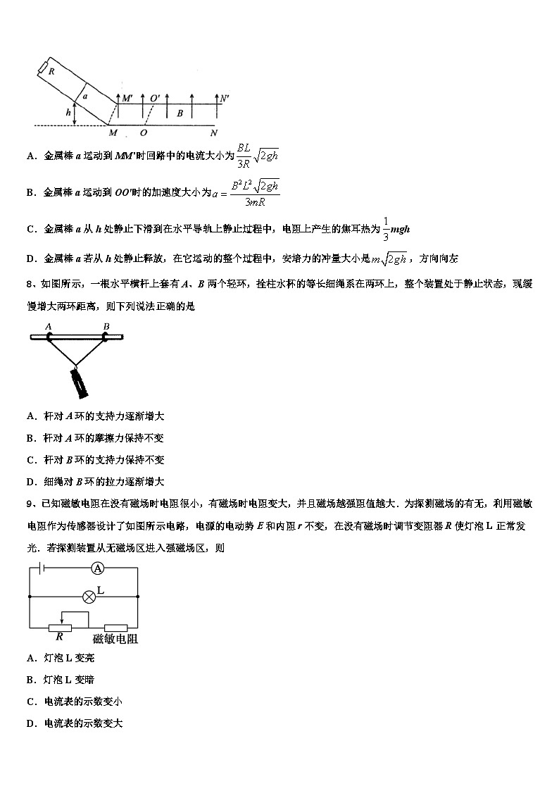2026届随州市重点中学高三3月份第一次模拟考试物理试卷含解析第3页