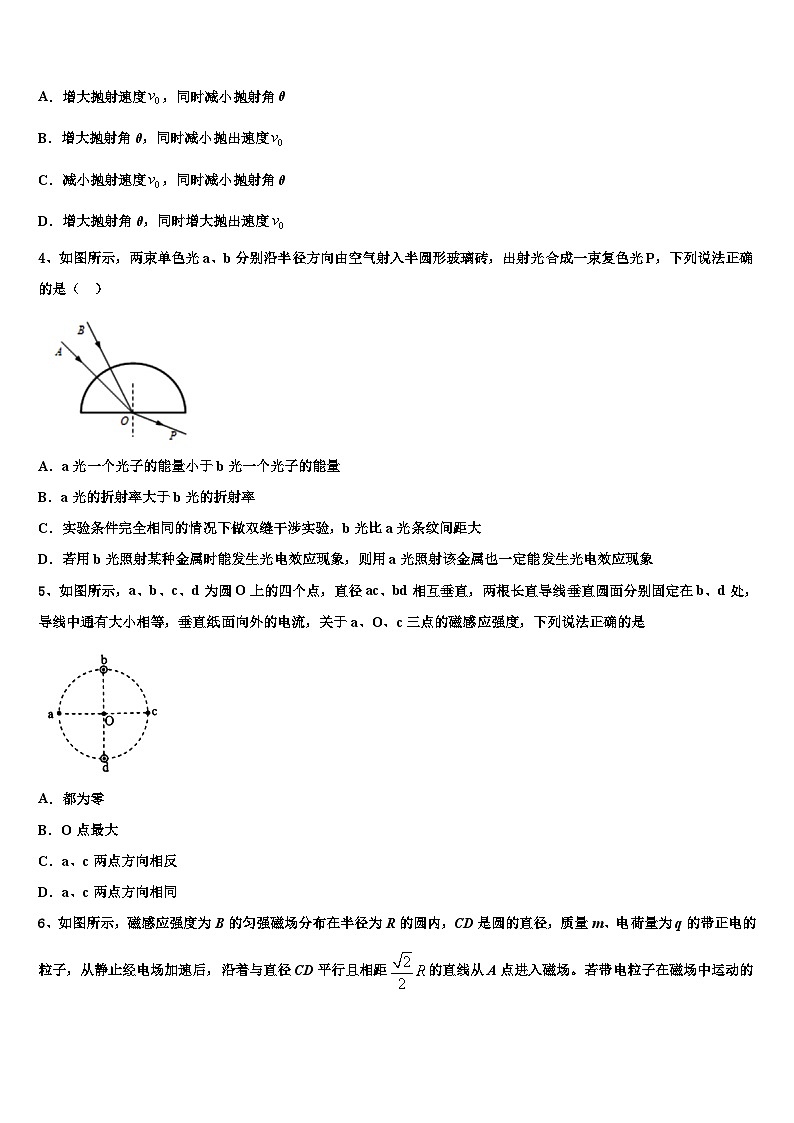 2026届泰安市重点中学高三下第一次测试物理试题含解析第2页