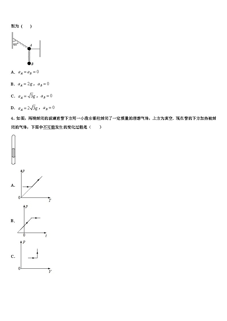 2026届天津市宝坻区等部分区高考冲刺物理模拟试题含解析第2页