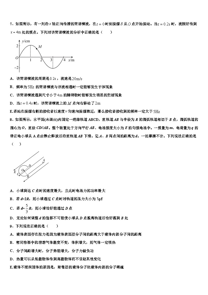 2026届唐山市重点中学高三第五次模拟考试物理试卷含解析第3页