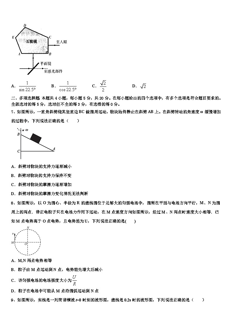2026届天津市滨海新区大港油田一中高考物理倒计时模拟卷含解析第3页