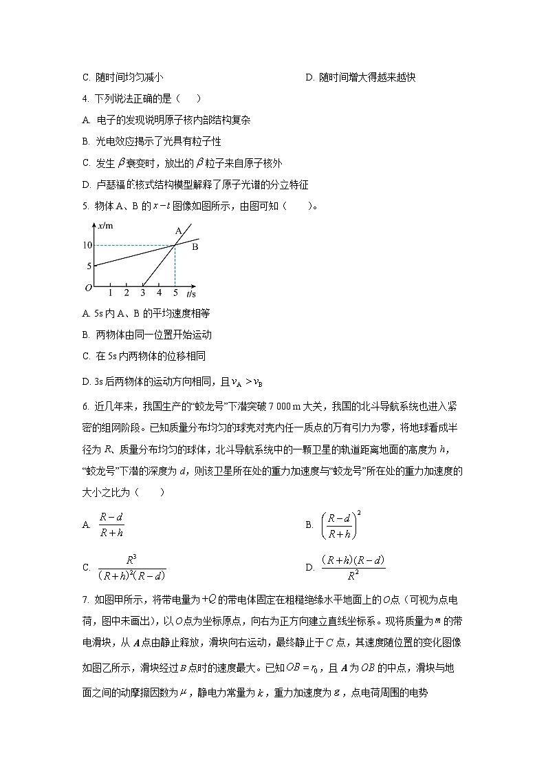 四川省字节精准教育联盟2025-2026学高三上学期一模物理试卷（学生版）第2页