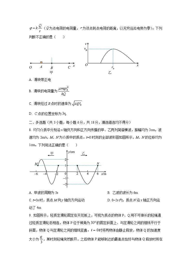四川省字节精准教育联盟2025-2026学高三上学期一模物理试卷（学生版）第3页