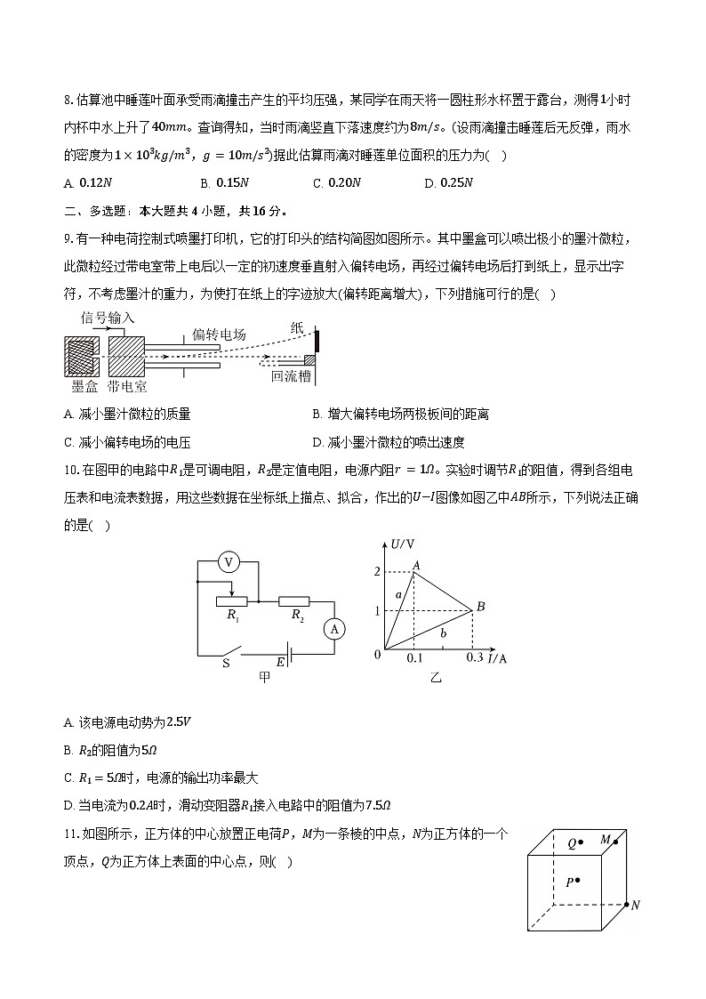 2025-2026学年山东省临沂市高二（上）期末物理试卷（含解析）第3页