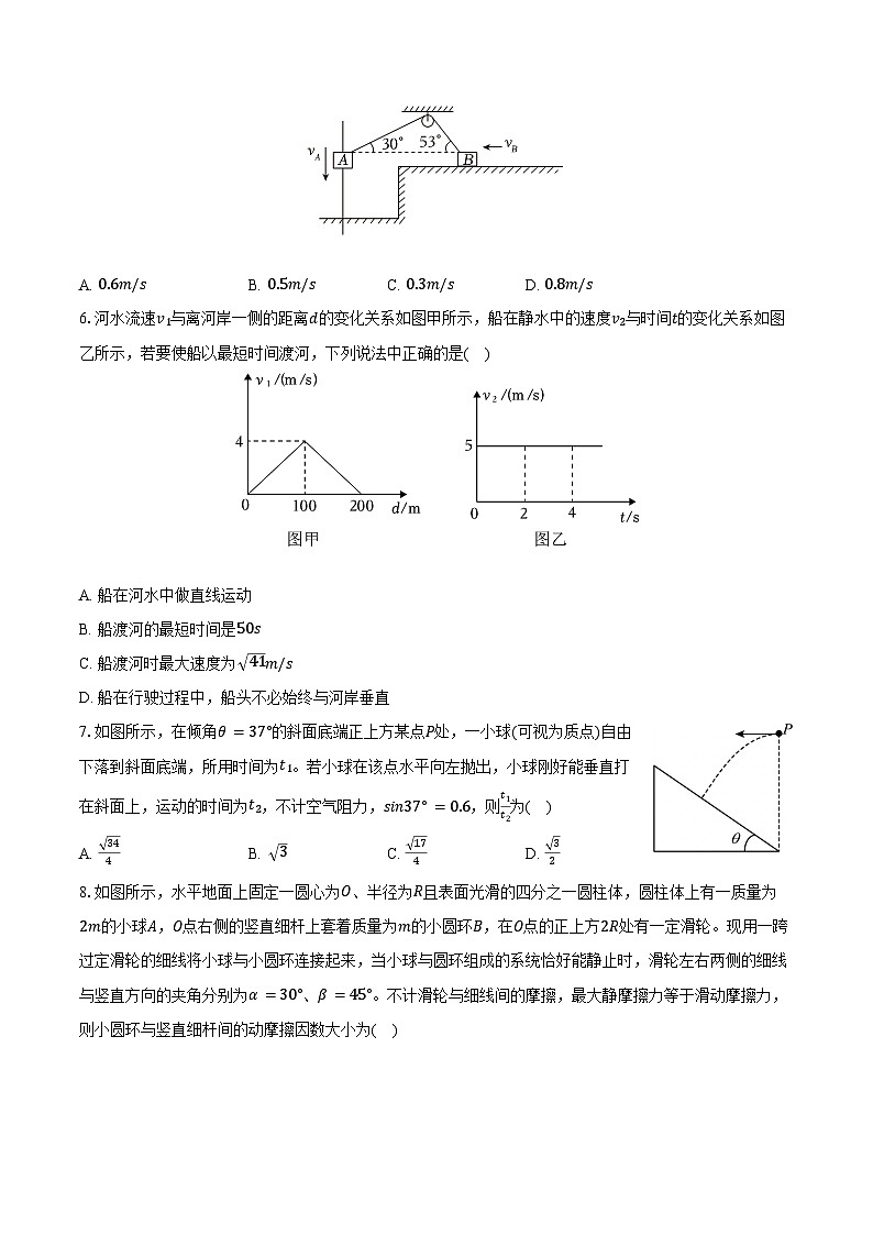 2025-2026学年山东省烟台市高一（上）期末物理试卷（含解析）第2页