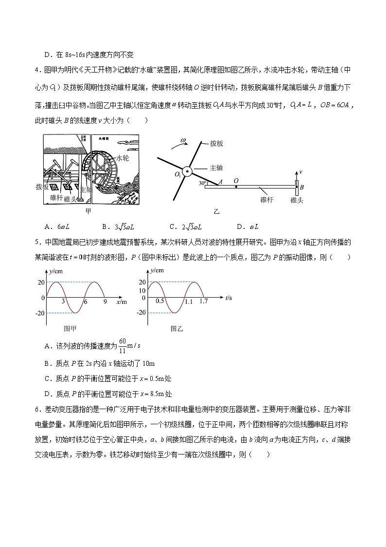 江西省赣州市2026届高三下学期3月摸底考试 物理试卷（含解析）第2页