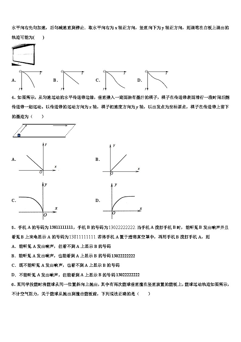 2026届天津市静海六校高考考前模拟物理试题含解析第2页