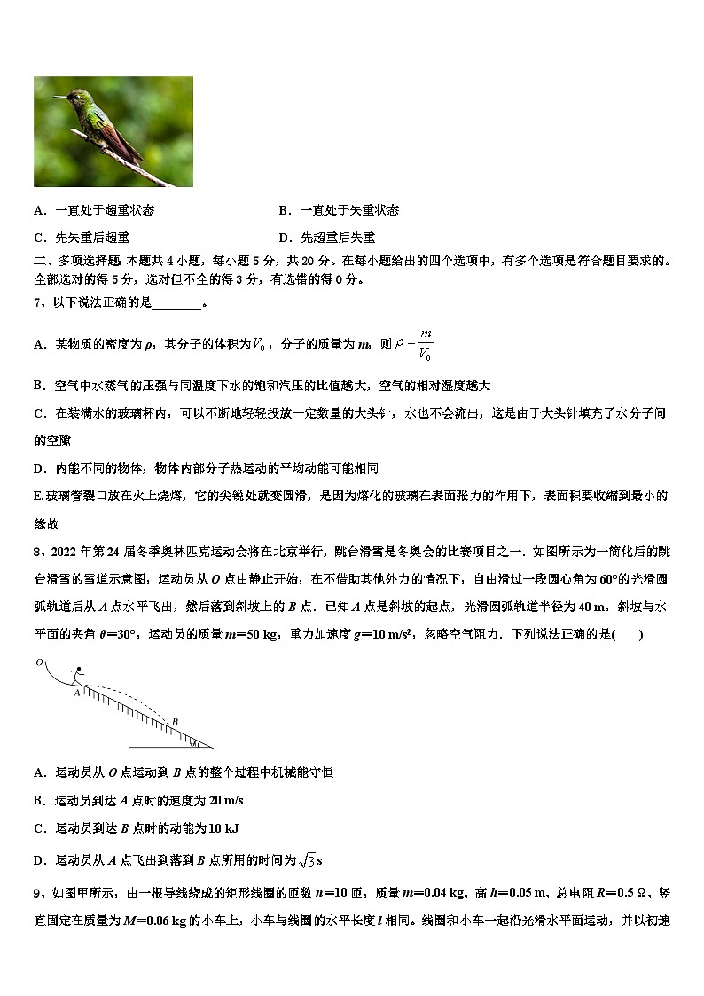 2026届天津市河北区高考适应性考试物理试卷含解析第3页