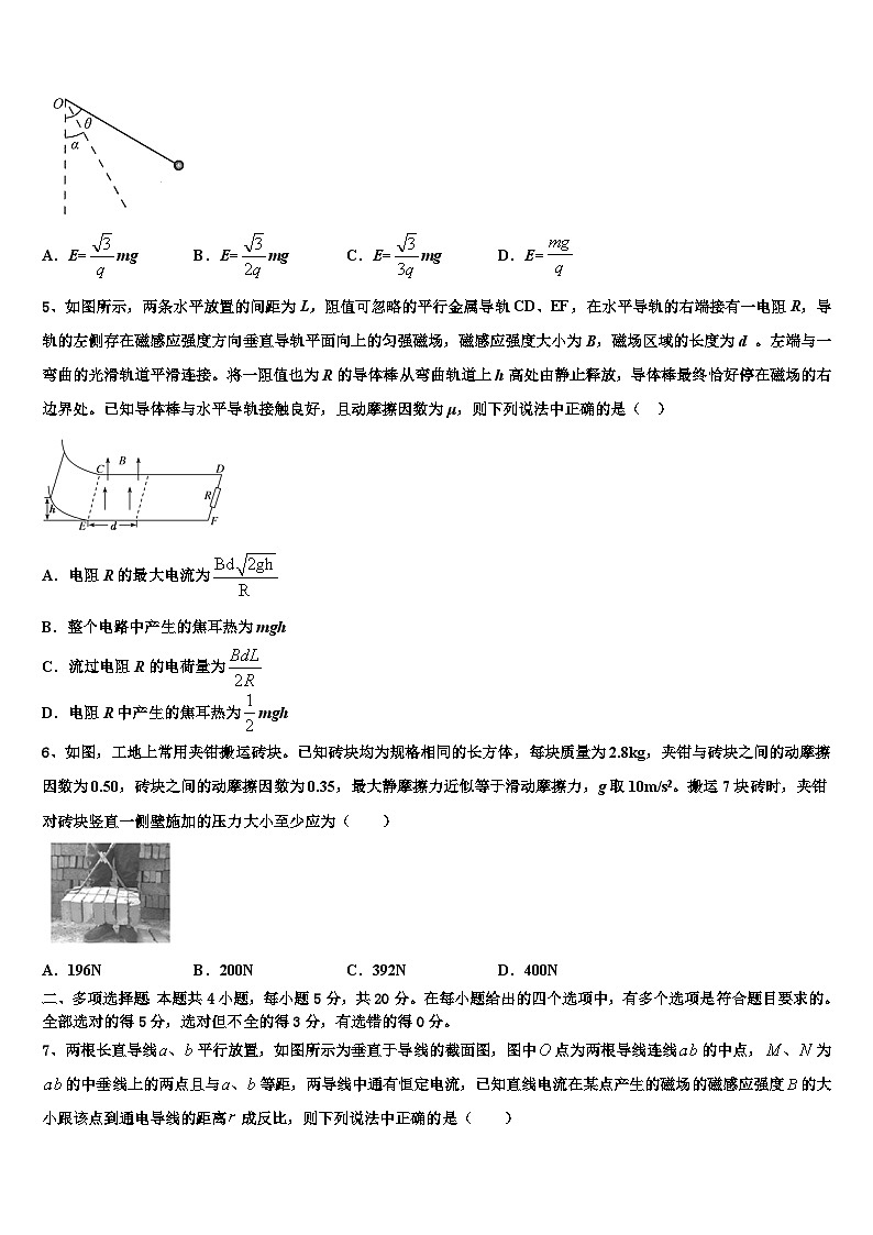2026届皖西省示范高中联盟高考考前提分物理仿真卷含解析第2页