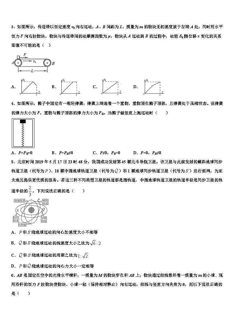 2026届乌兰察布市重点中学高考全国统考预测密卷物理试卷含解析第2页