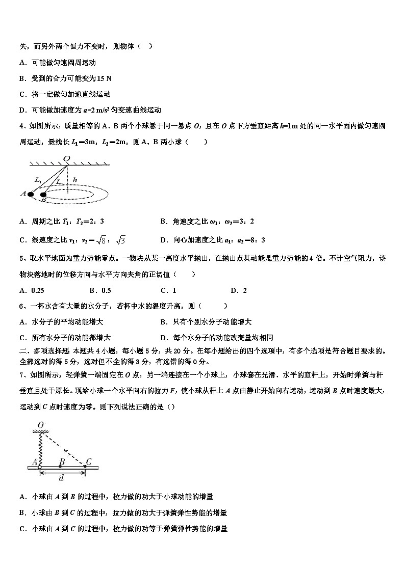 2026届西藏日喀则区南木林高级中学高考物理全真模拟密押卷含解析第2页