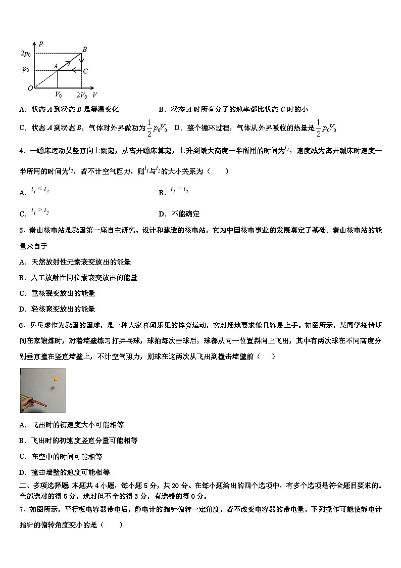 2026届武汉市部分学校高考冲刺押题（最后一卷）物理试卷含解析第2页
