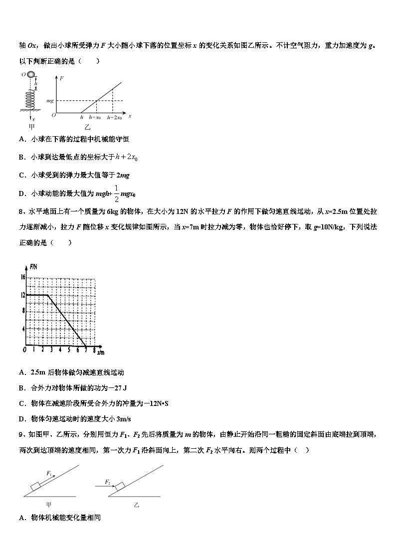 2026届新疆阿克苏市沙雅县第二中学高考全国统考预测密卷物理试卷含解析第3页
