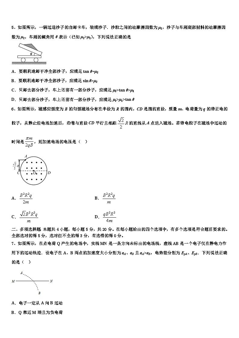 2026届新疆阿勒泰地区第二高级中学高考冲刺模拟物理试题含解析第2页