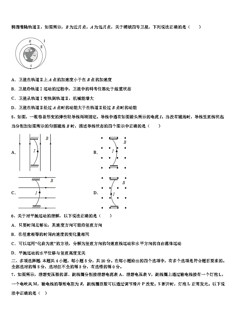 2026届西藏自治区拉萨市北京实验中学高考压轴卷物理试卷含解析第2页