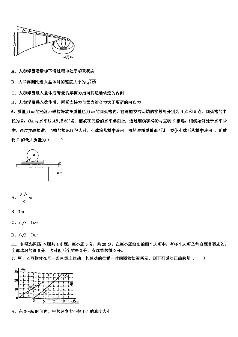 2026届新疆阿克苏市第一师高级中学高考全国统考预测密卷物理试卷含解析第3页
