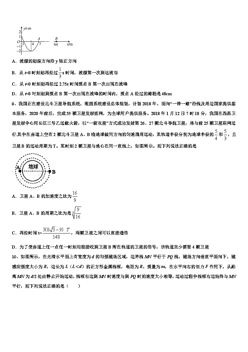 2026届新疆沙雅县二中高考物理全真模拟密押卷含解析第3页