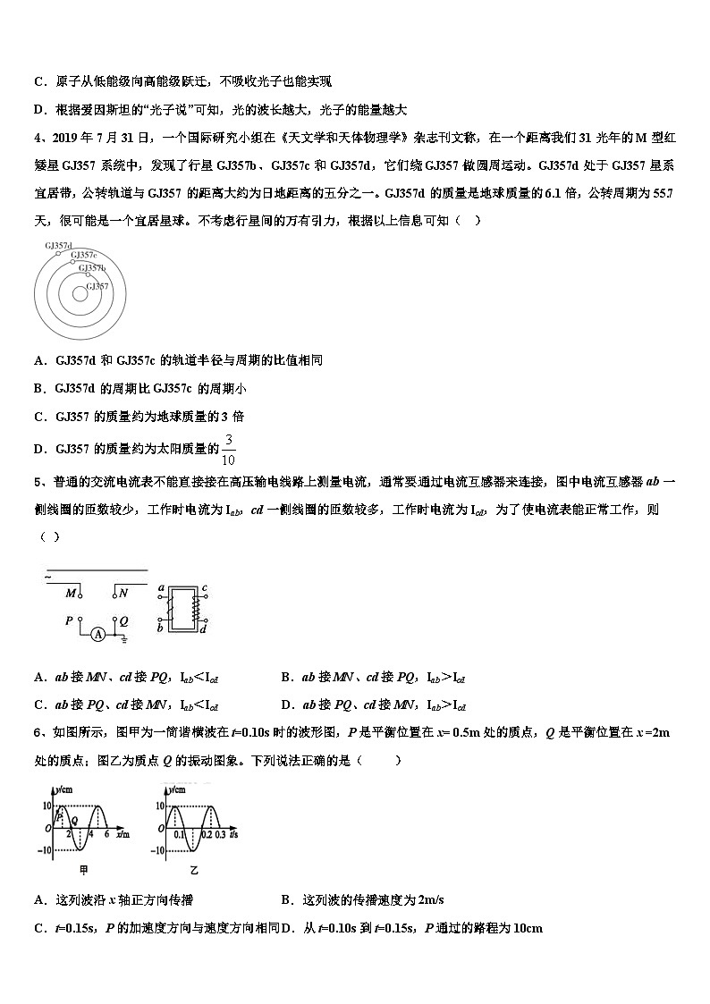 2026届新疆生产建设兵团第二中学高考物理全真模拟密押卷含解析第2页