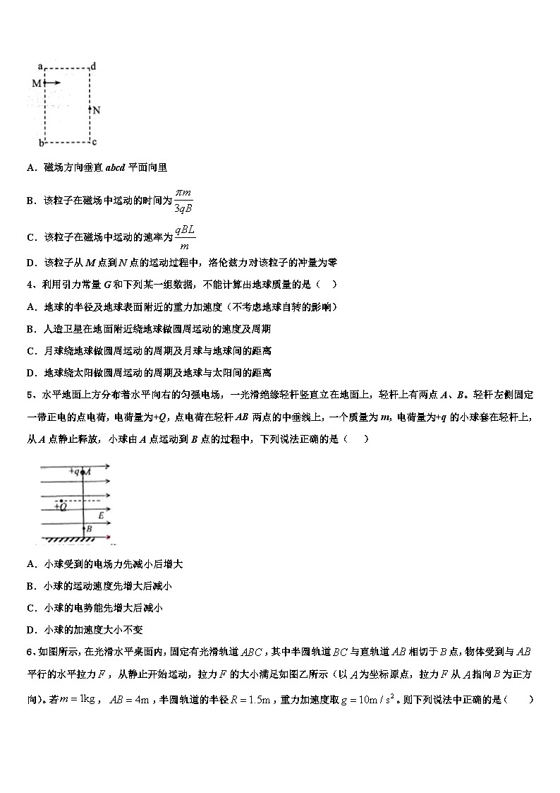 2026届新疆北京师范大学克拉玛依附属学校高考物理四模试卷含解析第2页
