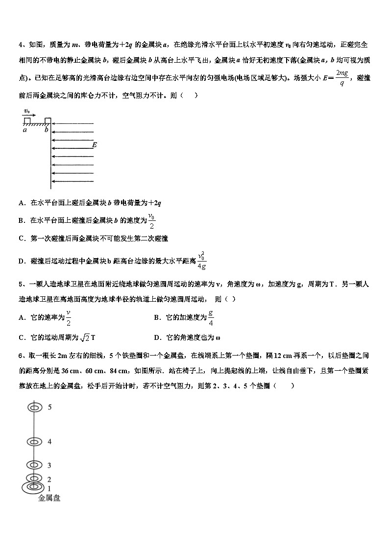 2026届新疆疏勒县八一中学高考全国统考预测密卷物理试卷含解析第2页