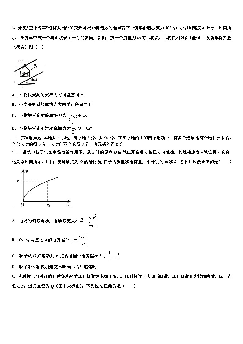 2026届新疆维吾尔自治区阿克苏市高级中学高考全国统考预测密卷物理试卷含解析第3页