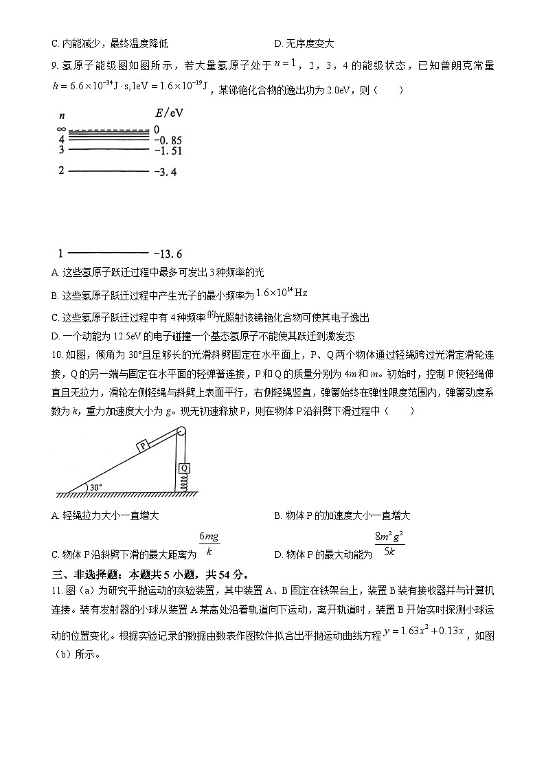 2025年1月山西、陕西、宁夏、青海普通高等学校招生考试适应性测试（八省联考）物理试题  Word版无答案第3页