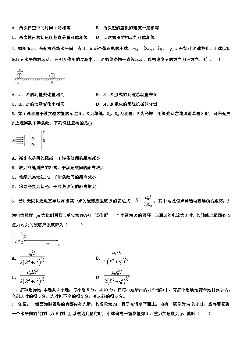 2026届云南省保山市第一中学高考仿真模拟物理试卷含解析第2页
