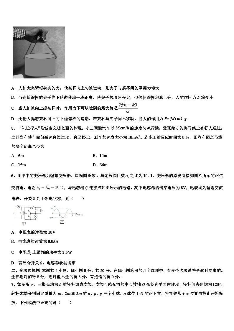 2026届云南省楚雄彝族自治州大姚县第一中学高考冲刺押题（最后一卷）物理试卷含解析第2页