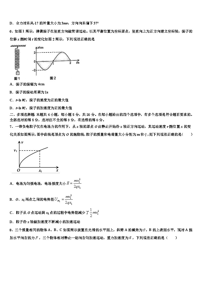 2026届银川市重点中学高考适应性考试物理试卷含解析第3页